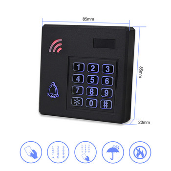 IP68 Водоустойчива RFID клавиатура за контрол на достъпа 125KHz EM Key Card Reader Електронна система за отваряне на врати 2000 User WG26 Input Output