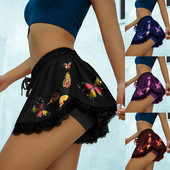 Naiste sport Tennis Skorts Butterfly Print Outdoor Jooga Sisemine Lühike Seelik Kõrge Elastne Vöökoht Golf Mini Hakama Naiste Suveks