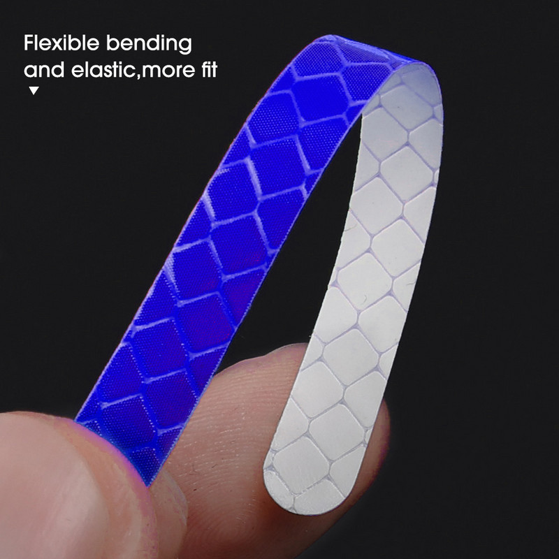 20 gab. Automašīnas velosipēda motocikla riteņa rumbas atstarojoša uzlīme Nakts braukšanai Gaismas automašīnas riepas loka atstarojošas sloksnes uzlīmes