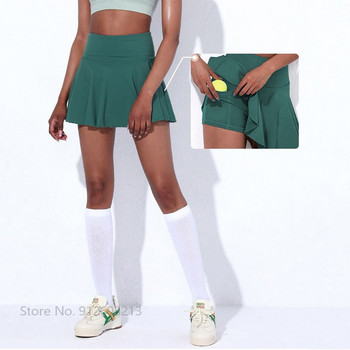 Καλοκαιρινή γυναικεία πλισέ φούστες τένις Ψηλόμεση Σκόρτσ τένις γυμναστική γιόγκα αθλητικά σορτς Γυναικεία φούστα για τρέξιμο μπάντμιντον με τσέπη