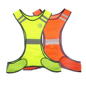 Skriešanas labi redzama atstarojoša veste fluorescējoši dzelteni oranža drošības veste nakts āra skriešanas jāšanas vestēm