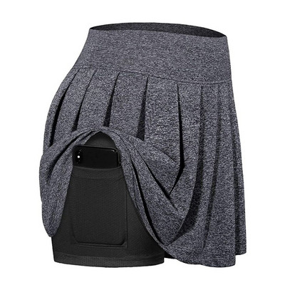 Trenažieru zāles jogas svārki ar augstu vidukli, tenisa svārki, fitnesa svārki, skriešanas svārki sievietēm ātri žūstoši sporta svārki, kabatas vingrošanas tērpi, 2020.