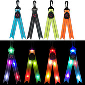 LED világító iskolatáska függő éjszakai lovaglás figyelmeztető hátizsák lámpa USB töltő PVC fecskefarkú világító dekor kültéri kempingezéshez