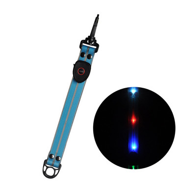 LED világító iskolatáska függő éjszakai lovaglás figyelmeztető hátizsák lámpa USB töltő PVC fecskefarkú világító dekor kültéri kempingezéshez