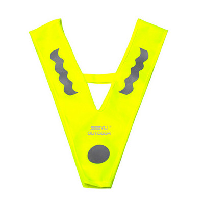 Õues lastele helkurvest Õpilased Polüester Liiklusohutus Jooksmine Jalgrattasõit V-kujuline Suure nähtavusega Öine turvalisus