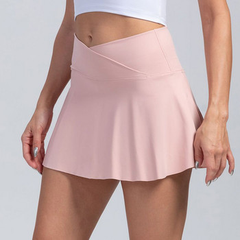 Дамска плисирана тенис пола с джобове Къси шорти Атлетични поли Crossover Дишащи атлетични голф шорти Спортни поли за тренировка