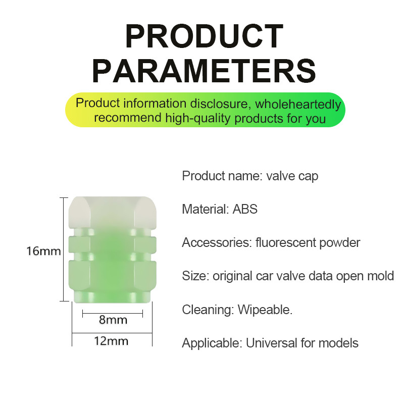 4 vnt Automobilių šviečiančių padangų vožtuvų dangteliai fluorescenciniai naktiniai švytintys motociklai dviračiai dviračiai ratai padangos stebulės vožtuvo koto dangtelių dekoras