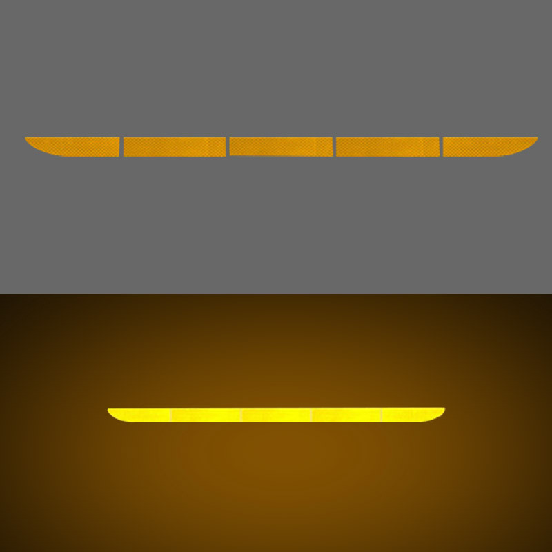 Autó farokdoboza fényvisszaverő matricák csomagtartó autómatricák dekoratív karcolások világító ütközésgátló farok figyelmeztető csík autómatricák