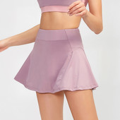 Naiste tenniseseelik kõrge vöökohaga tenniseseelik püksid ühevärviline kiiresti kuivav jooga seelik golfipüksid Skort