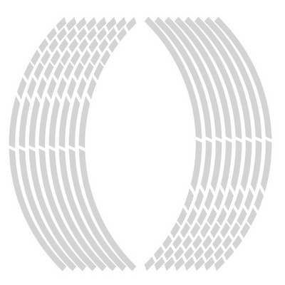 18"-os 16 db-os csíkos kerékmatrica vízálló fényvisszaverő felnicsíkos szalagos kerékpárhoz, 16-18 hüvelykes motorkerékpár/autó felnicsíkos kerekekhez