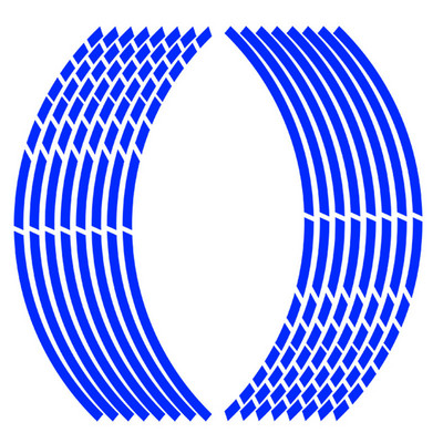 18"-os 16 db-os csíkos kerékmatrica vízálló fényvisszaverő felnicsíkos szalagos kerékpárhoz, 16-18 hüvelykes motorkerékpár/autó felnicsíkos kerekekhez