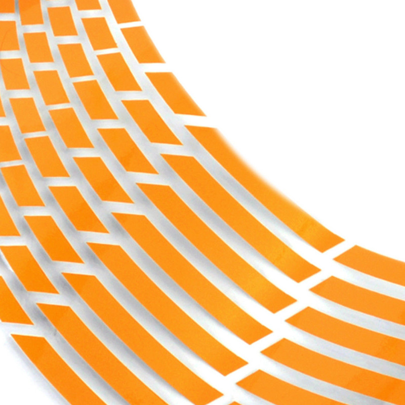 18"-os 16 db-os csíkos kerékmatrica vízálló fényvisszaverő felnicsíkos szalagos kerékpárhoz, 16-18 hüvelykes motorkerékpár/autó felnicsíkos kerekekhez