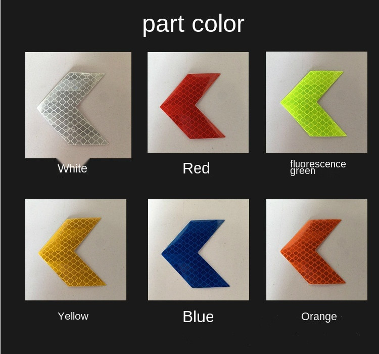 Auto elektrimootorratta kere kaunistus Modifitseeritud noolega helkurkleebised Teemantidega hoiatuskleebised