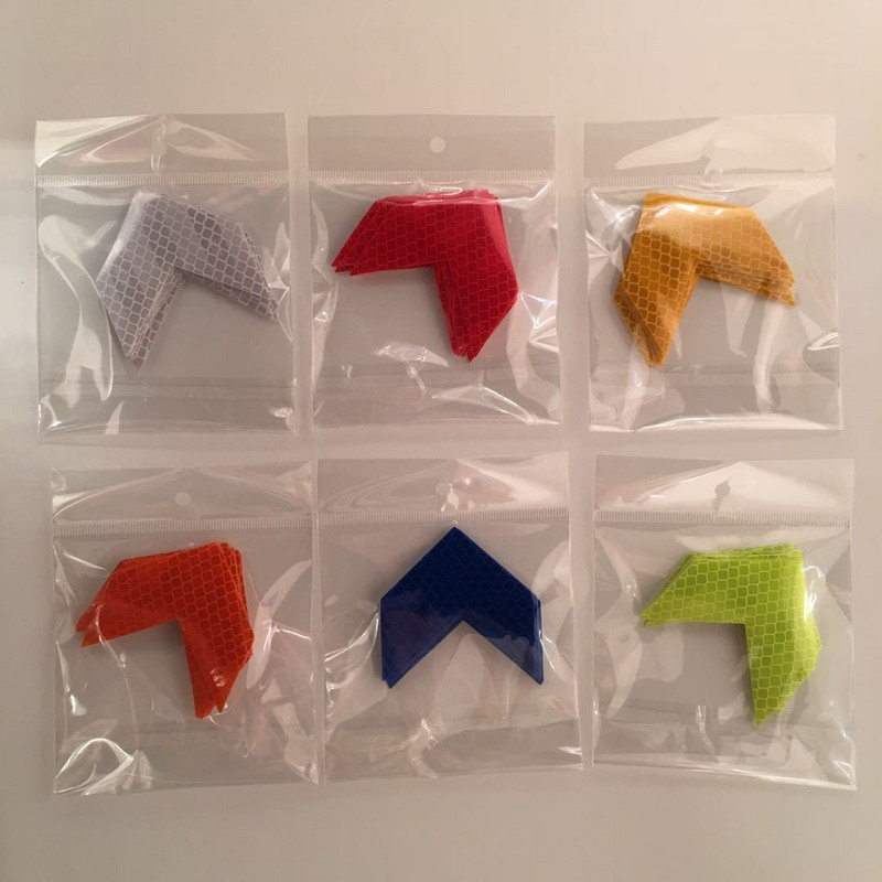 Auto elektrimootorratta kere kaunistus Modifitseeritud noolega helkurkleebised Teemantidega hoiatuskleebised