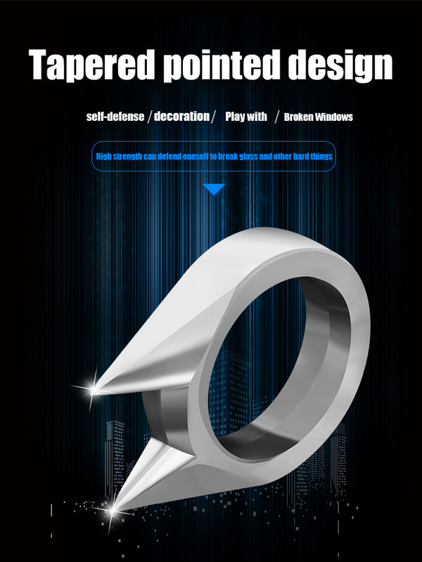 Āra ekipējuma vīriešu un sieviešu pašaizsardzības cīņa Vilka ierocis pirksts pirksts zeltnesis sprādze gredzens izsists logs