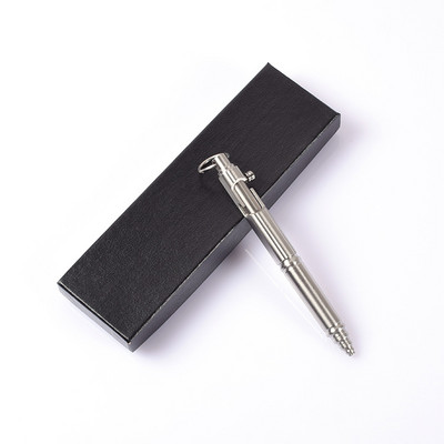 Jauna nerūsējošā tērauda taktiskā pildspalva Vintage dizaina pildspalvas skrūvju slēdzis Etro lodīšu pildspalva pašaizsardzības piederumi EDC rīka dāvana