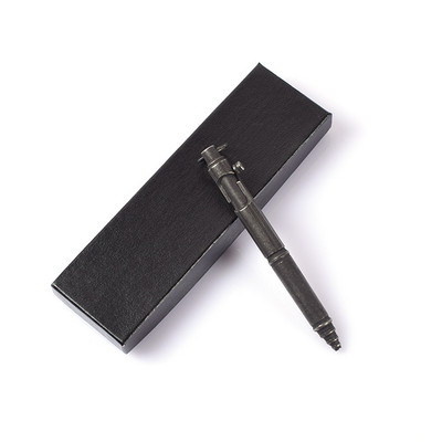 Jauna nerūsējošā tērauda taktiskā pildspalva Vintage dizaina pildspalvas skrūvju slēdzis Etro lodīšu pildspalva pašaizsardzības piederumi EDC rīka dāvana