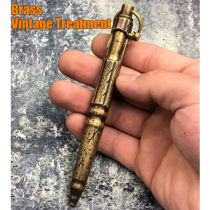 Jauna nerūsējošā tērauda taktiskā pildspalva Vintage dizaina pildspalvas skrūvju slēdzis Etro lodīšu pildspalva pašaizsardzības piederumi EDC rīka dāvana