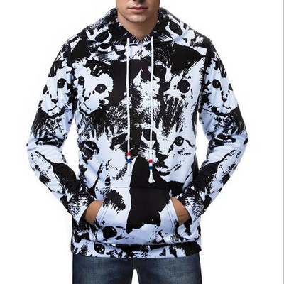 Weimostar Wolf Printed Skateboarding Hoodies Men 3D Hip Hop Street wear Суичъри Якета за момчета Качествени пуловери Анцузи