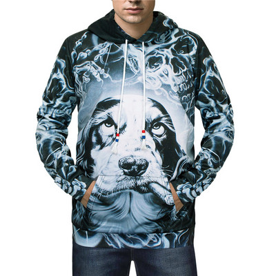 Weimostar Wolf Printed Skateboarding Hoodies Men 3D Hip Hop Street wear Суичъри Якета за момчета Качествени пуловери Анцузи