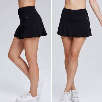 Συμπαγείς φούστες μπάντμιντον Αθλητικό τένις φούστα γκολφ Γυμναστήριο Γυναικείο αθλητικό φούστες γρήγορου στεγνώματος για τρέξιμο με τσέπη M-XXXL