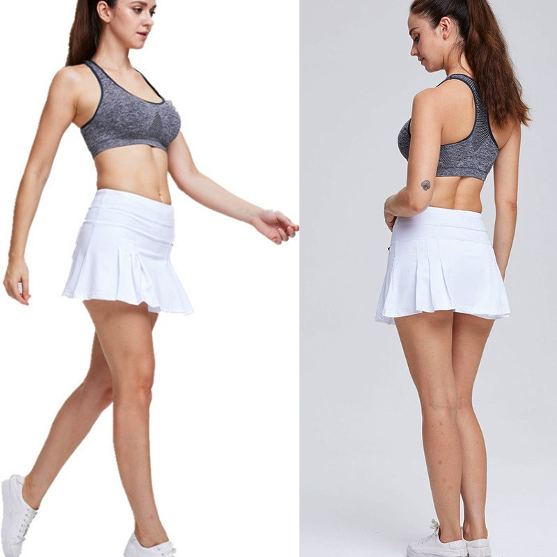 Masīvi badmintona svārki Teniss Sporta Golfa svārki Fitnesa Šorti Sieviešu Atlētisks Ātri Dry Skriešanas Sporta Skorts ar kabatu M-XXXL