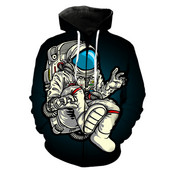 Rajzfilm Astronaut férfi cipzáras kapucnis kapucnis divat Menő, vicces tavaszi 3D nyomtatott alkalmi tizenévesek Harajuku 2022 akciós pulóverek felsők