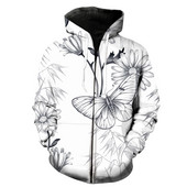 Ανδρική κουκούλα με φερμουάρ Cartoon Butterfly Oversized Harajuku 2022 Hot Sale Casual streetwear fashion φούτερ Μακρυμάνικα μπλουζάκια