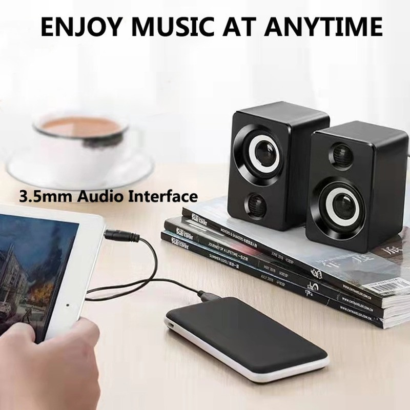 Kezdőlap Notebook Mini hangszóró USB számítógép hangszóró Hordozható mobiltelefon ajándék kis számítógép mélynyomó hangszóró