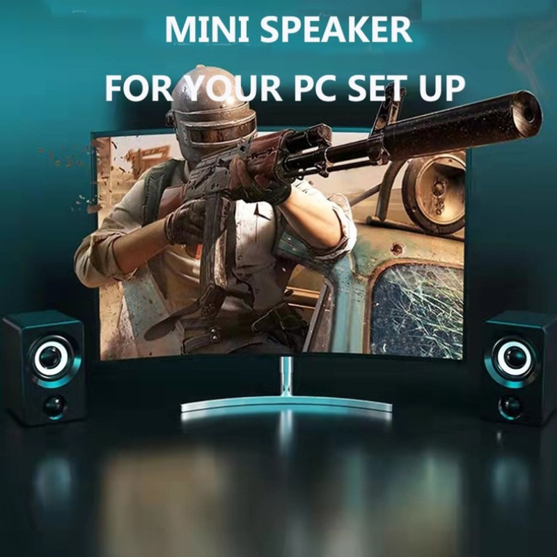 Kezdőlap Notebook Mini hangszóró USB számítógép hangszóró Hordozható mobiltelefon ajándék kis számítógép mélynyomó hangszóró