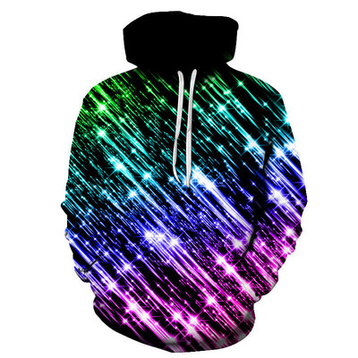 Starry sky Hoodies 3D print Space Galaxy Sweatshirt Есен и зима Унисекс облекло пуловер големи размери суичър Мъжко облекло