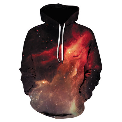 Starry sky Hoodies 3D print Space Galaxy Sweatshirt Есен и зима Унисекс облекло пуловер големи размери суичър Мъжко облекло