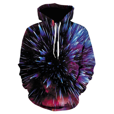 Starry sky Hoodies 3D print Space Galaxy Sweatshirt Есен и зима Унисекс облекло пуловер големи размери суичър Мъжко облекло