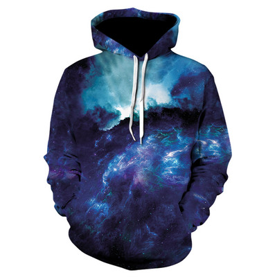 Starry sky Hoodies 3D print Space Galaxy Sweatshirt Есен и зима Унисекс облекло пуловер големи размери суичър Мъжко облекло