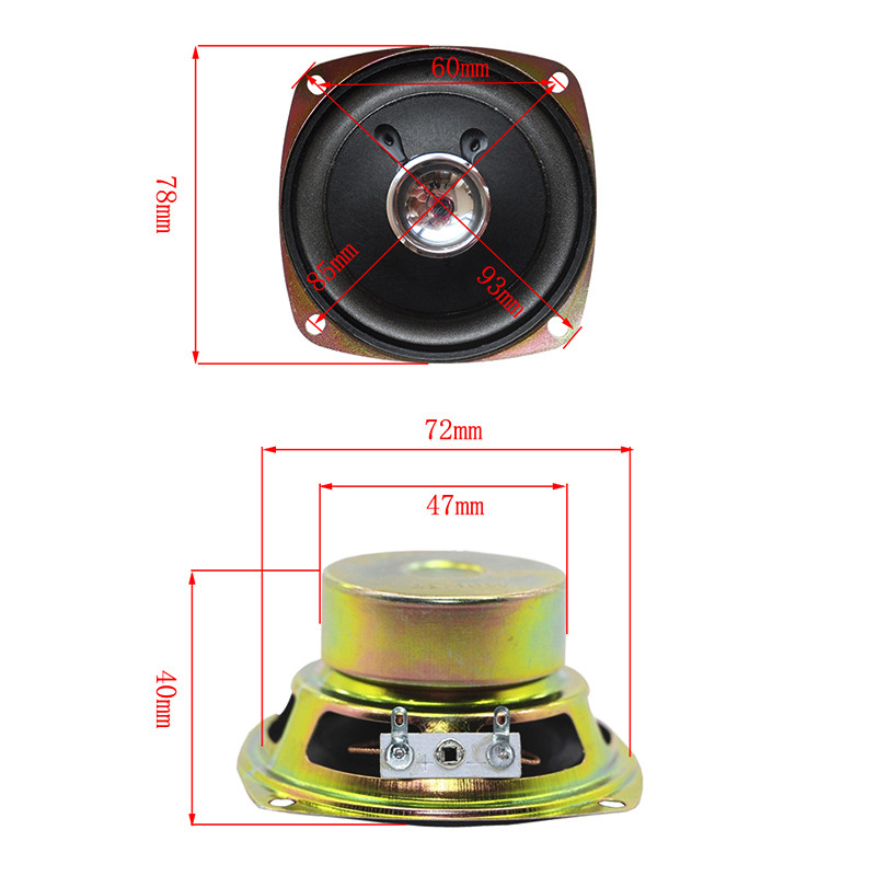 3 colių viso diapazono garsiakalbis 10 W 4 omų garso nešiojamieji garsiakalbiai antimagnetinis garsiakalbis HIFI nešiojamas kompiuteris Altavoz namų kino teatras DIY 2 vnt.