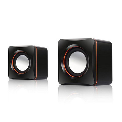 Mini Desktop Computer Speakers Speaker Bluetooth Sound Box Vibration USB Powered AUX 0.7m Wired 1 Pair 5W*2 Powerful Loudspeaker