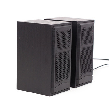 Компютърни високоговорители USB кабелна комбинирана звукова кутия Super Bass Мини дървена PC високоговорител Стерео музикален плейър Събуфър Звукова кутия