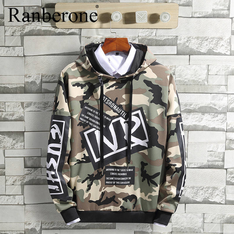 Ranberone ar kapuci, biezs vīriešu ikdienas treniņtērps vīriešu lielizmēra sporta krekli ar garām piedurknēm pulovers ar kapuci Skeitborda apģērbi Hip Hop