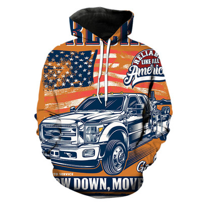 Винтидж анимационни коли Мъжки суичъри Ежедневни с качулка Якета Забавни 3D принтове Улично облекло Мода 2022 Гореща разпродажба Тийнейджъри С дълъг ръкав