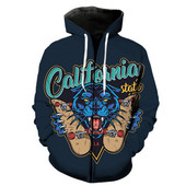 Ανδρικά κουκούλα με φερμουάρ κινουμένων σχεδίων Skateboard, Casual, υπερμεγέθη χιπ χοπ με κουκούλα, 3D μακρυμάνικη εκτύπωση, αστεία εφηβικά μπλουζάκια Harajuku