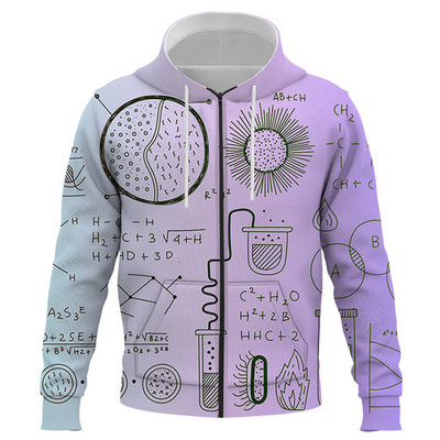 2021 Нова математическа формула Голяма суичър с цип Мъже, Дами Мода Пролет Есен Пуловери Суичъри Пот Homme Суичъри