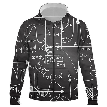Jauna karstā izpārdošana Vīriešu un sieviešu kapuces ar rāvējslēdzēju 3D Ķīmiskā formula Drukāt Mode Pulovers Ielu sporta jaka pavasaris un rudens