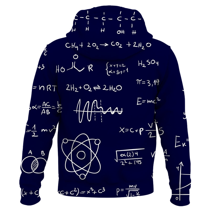 Jauna karstā izpārdošana Vīriešu un sieviešu kapuces ar rāvējslēdzēju 3D Ķīmiskā formula Drukāt Mode Pulovers Ielu sporta jaka pavasaris un rudens