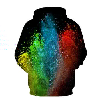 3D apdruka Raibu kaklasaites krāsas raksta kapuci sērijas hip-hop ikdienas vīriešu un sieviešu rudens ziemas sporta krekli vīriešu kapuciņi
