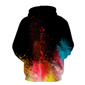 3D apdruka Raibu kaklasaites krāsas raksta kapuci sērijas hip-hop ikdienas vīriešu un sieviešu rudens ziemas sporta krekli vīriešu kapuciņi