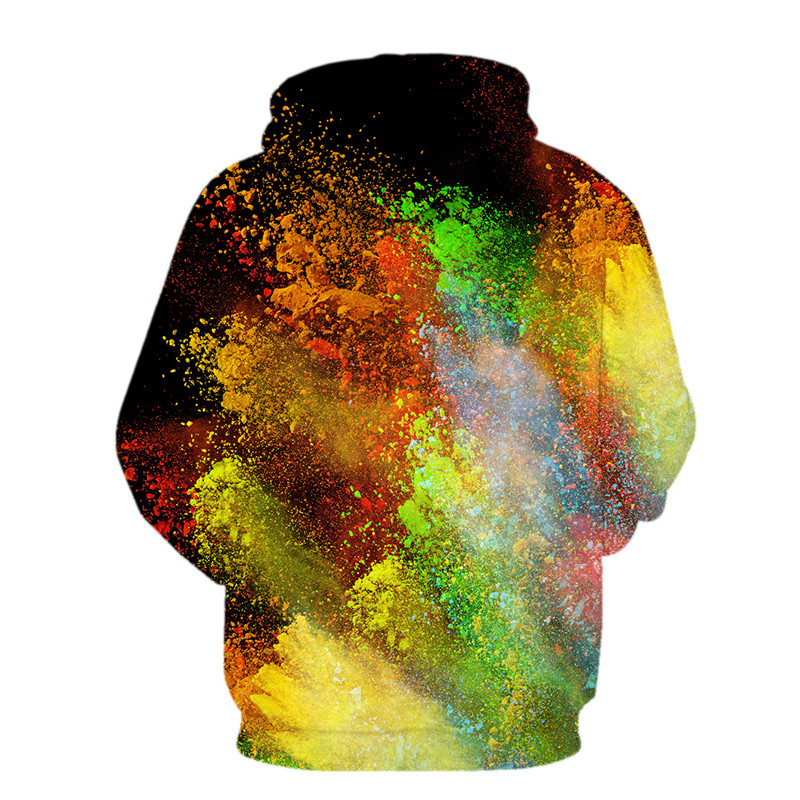 3D apdruka Raibu kaklasaites krāsas raksta kapuci sērijas hip-hop ikdienas vīriešu un sieviešu rudens ziemas sporta krekli vīriešu kapuciņi