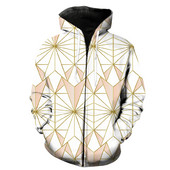 Abstract Pattern Ανδρικές κουκούλες με φερμουάρ Άνοιξη 2022 Καυτές εκπτώσεις Unisex μπλούζες τρισδιάστατης εκτύπωσης Oversized Harajuku με κουκούλα Casual Funny