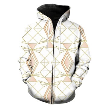 Abstract Pattern Ανδρικές κουκούλες με φερμουάρ Άνοιξη 2022 Καυτές εκπτώσεις Unisex μπλούζες τρισδιάστατης εκτύπωσης Oversized Harajuku με κουκούλα Casual Funny