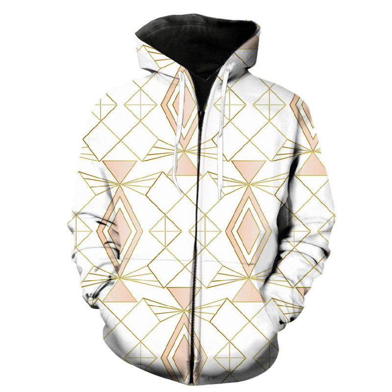 Abstract Pattern Ανδρικές κουκούλες με φερμουάρ Άνοιξη 2022 Καυτές εκπτώσεις Unisex μπλούζες τρισδιάστατης εκτύπωσης Oversized Harajuku με κουκούλα Casual Funny