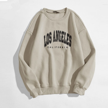 Γυναικεία Μόδα Φούτερ Letter Print O Μπλουζάκι με μακρυμάνικο μπλουζάκι με κουκούλα Μπλούζες πουλόβερ Ζεστό μαλακό μπλουζάκι